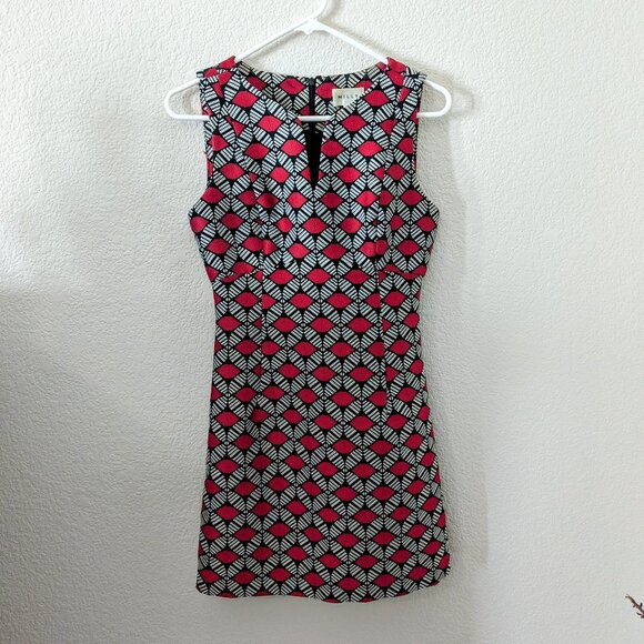 Milly Sz 0 Unique Geometric Pattern A-Line Dress - Picture 1 of 2